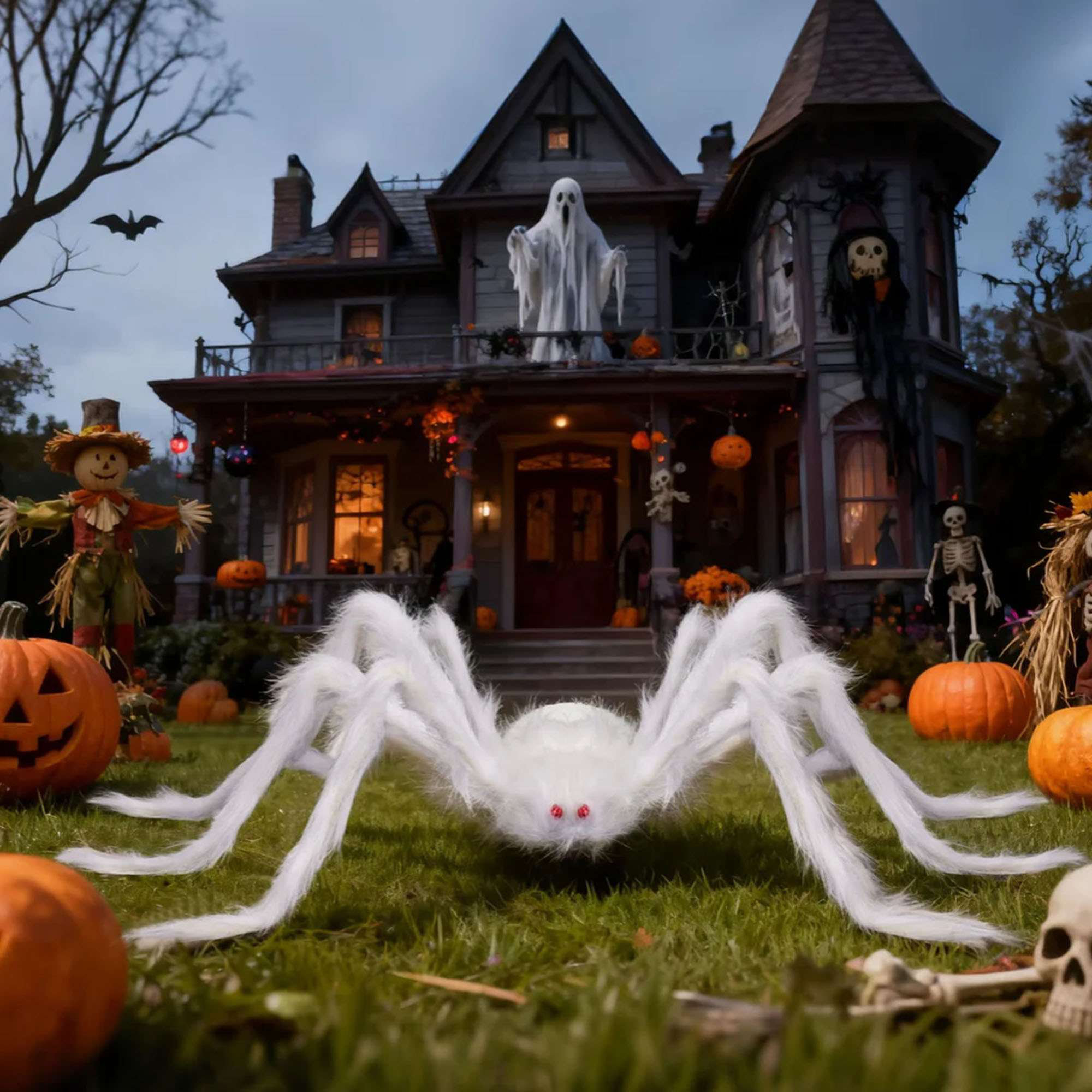 The Holiday Aisle® Halloween Outdoor Decorations Giant Spider, Scary